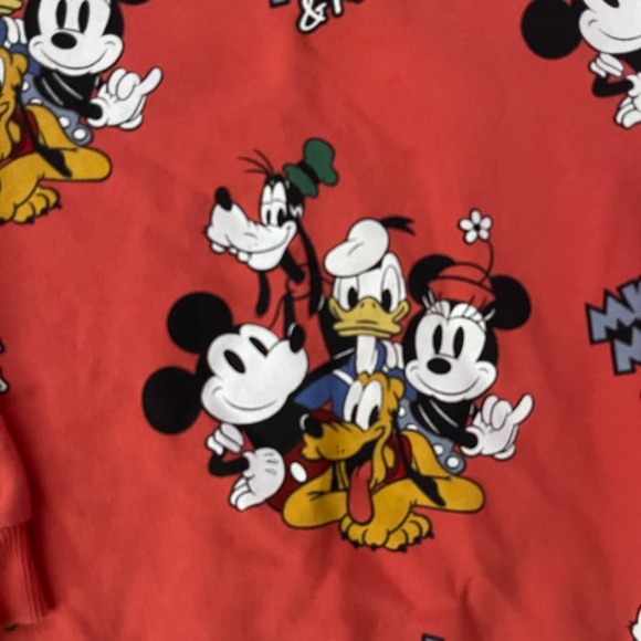 Disney H&M Mickey and Friends Red Sweatshirt - Picture 3 of 4